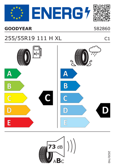 Pneus Goodyear WRANGLER ALL-TERRAIN ADVENTURE XL 255/55 R19 111H