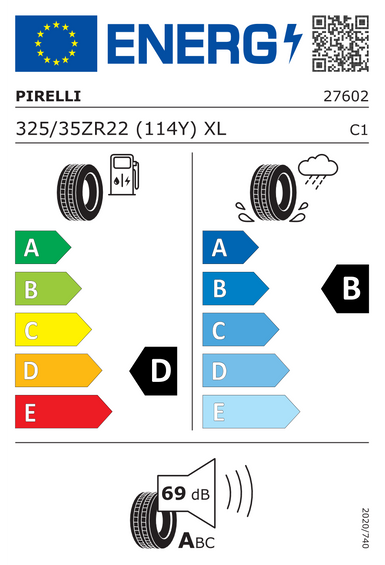 Pneus Pirelli P ZERO PZ4 S.C. XL FR L 325/35 R22 114Y