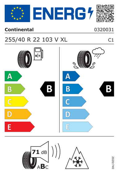 Pneus Continental WinterContact TS 870 P XL FR 255/40 R22 103V