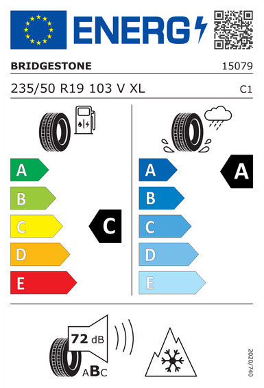4x ROUES 19 Hiver MERCEDES EQE V295 Bridgestone 235/50 R19
