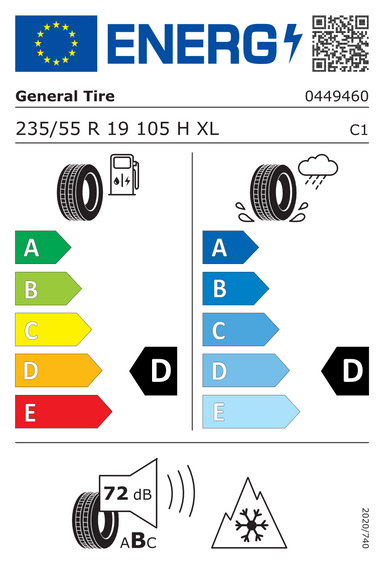 Pneus General Grabber AT3 XL FR 235/55 R19 105H