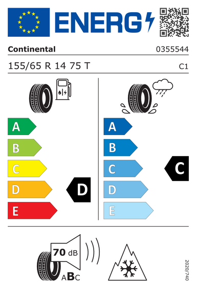 Pneus Continental WinterContact TS 870 155/65 R14 75T
