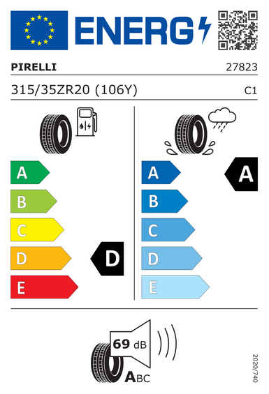 Pneus Pirelli P ZERO PZ4 S.C. FR F 315/35 R20 106Y