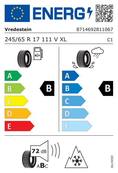 Pneus Vredestein Quatrac Pro+ XL FSL 245/65 R17 111V