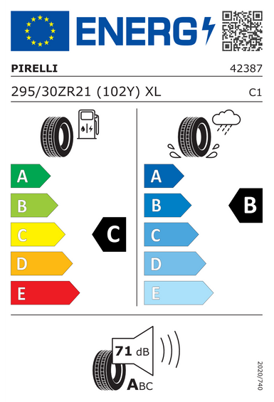 Pneus Pirelli P ZERO PZ4 S.C. XL FR ELT MGT 295/30 R21 102Y