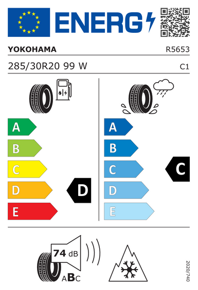 Pneus Yokohama BluEarth*Winter V905 XL RPB 285/30 R20 99W