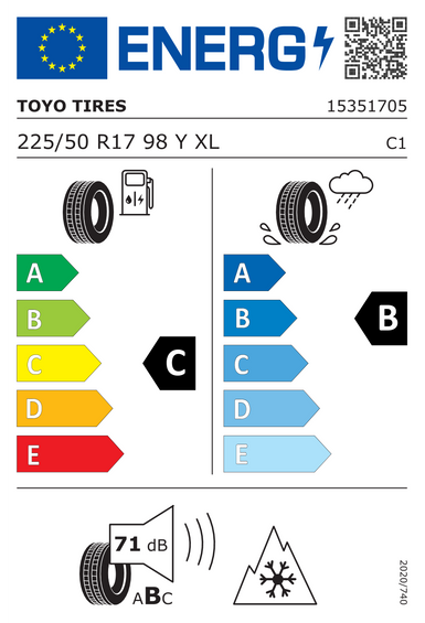Pneus Toyo Celsius AS2 XL FSL 225/50 R17 98Y