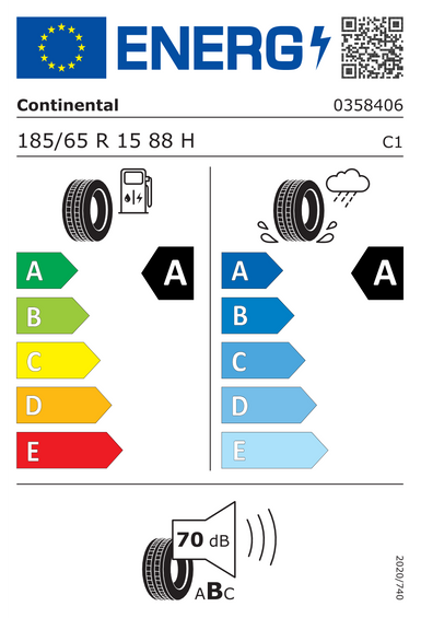 Pneus Continental EcoContact 6 185/65 R15 88H