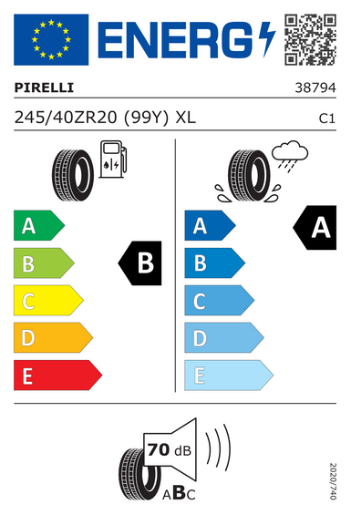 Pneus Pirelli P ZERO PZ4 L.S. XL FR MGT 245/40 R20 99Y